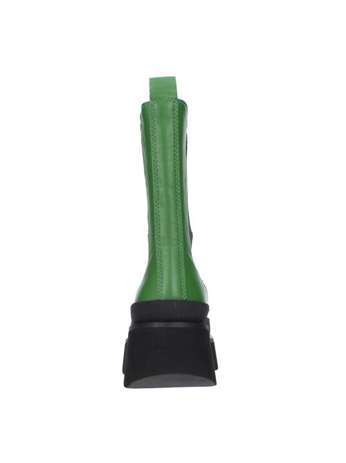 Beatles ankle boots model 422M-908-20-P094CO in leather and fabric EMANUELLE VEE | 422M-908-20-P094CO/1VERDE